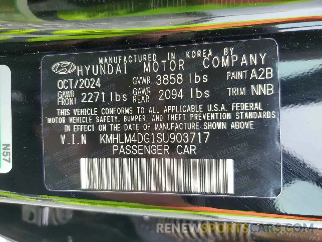 12 Photograph of a damaged car KMHLM4DG1SU903717 HYUNDAI ELANTRA 2025