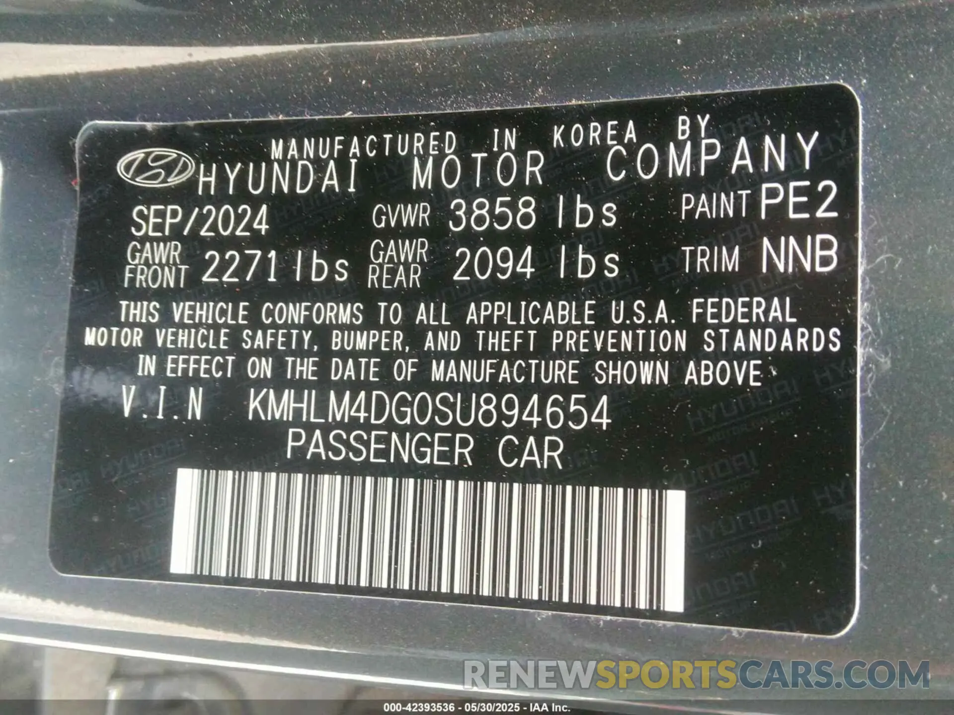 9 Photograph of a damaged car KMHLM4DG3SU895409 HYUNDAI ELANTRA 2025
