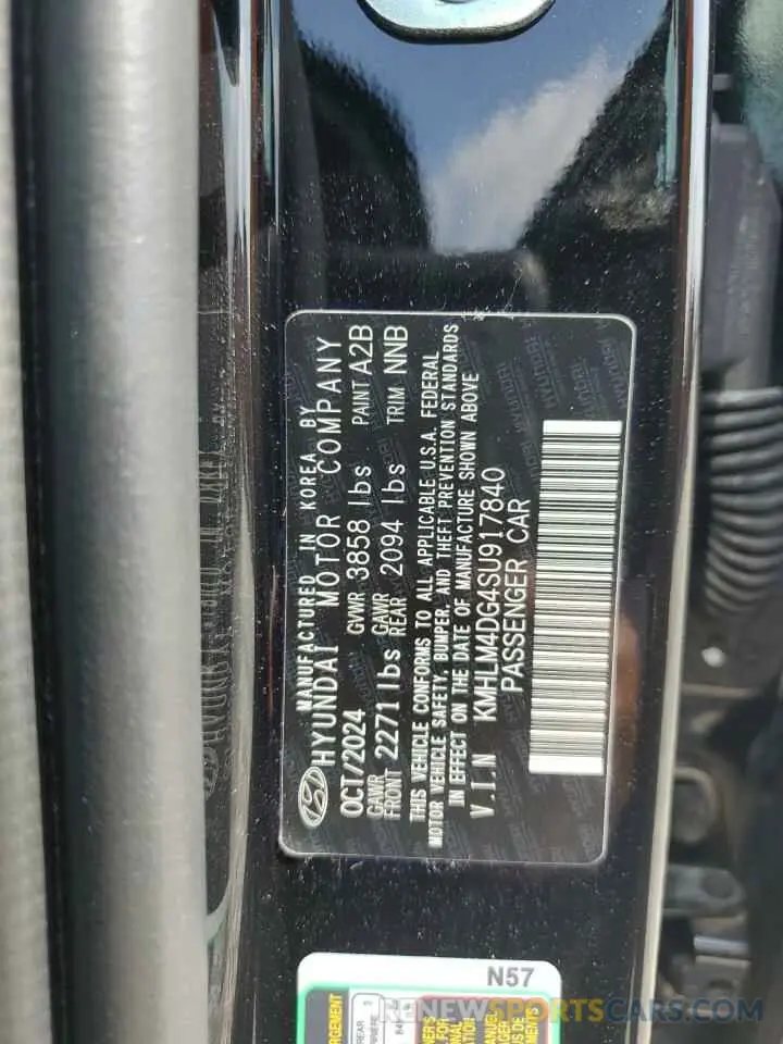 12 Photograph of a damaged car KMHLM4DG4SU917840 HYUNDAI ELANTRA 2025