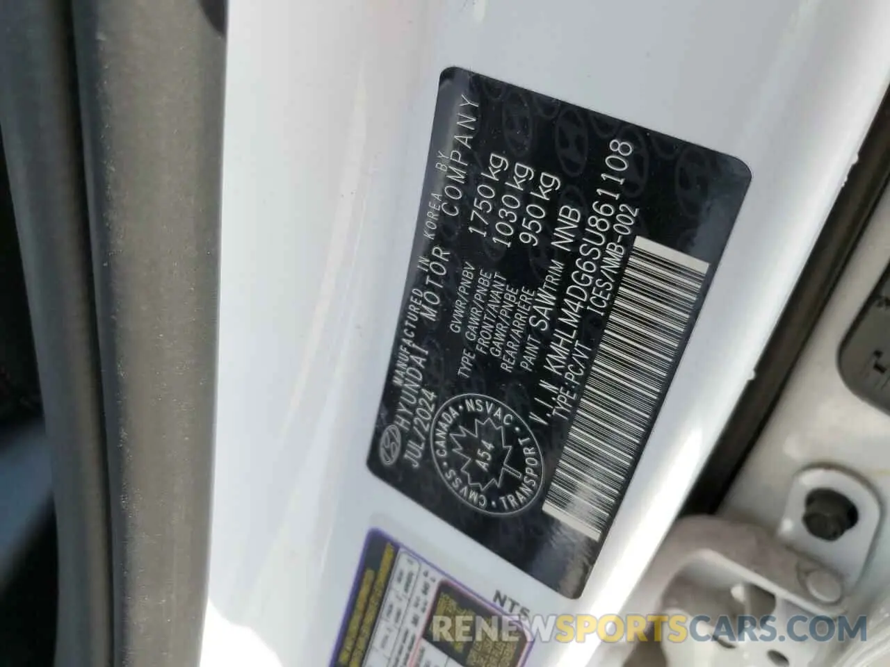 12 Photograph of a damaged car KMHLM4DG6SU861108 HYUNDAI ELANTRA 2025