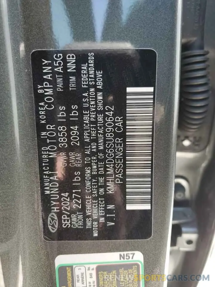 13 Photograph of a damaged car KMHLM4DG6SU890642 HYUNDAI ELANTRA 2025