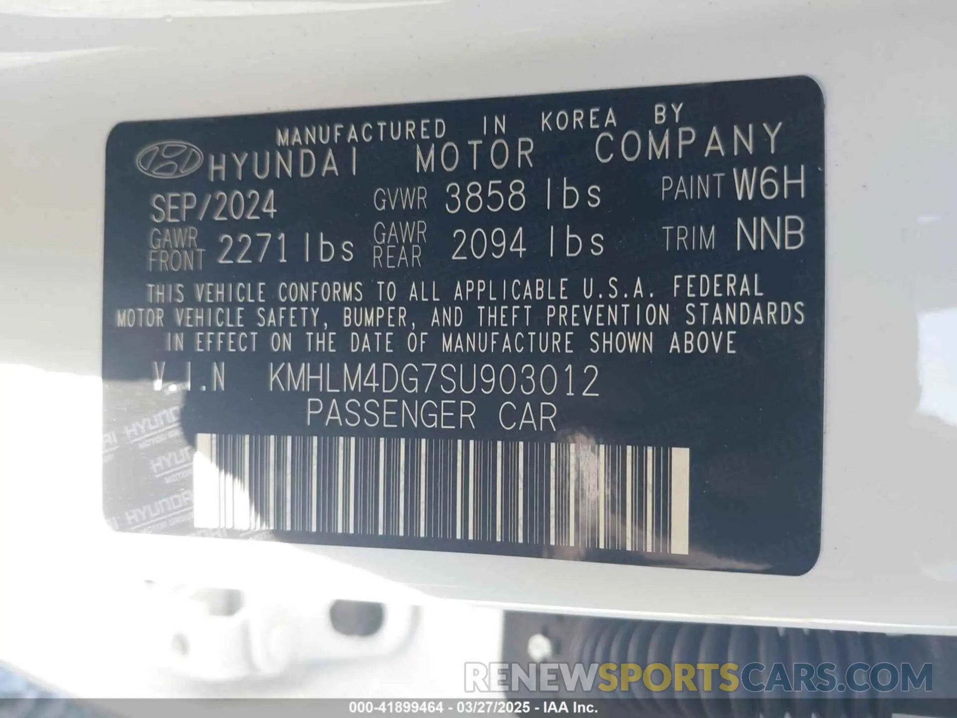 9 Photograph of a damaged car KMHLM4DG7SU903012 HYUNDAI ELANTRA 2025
