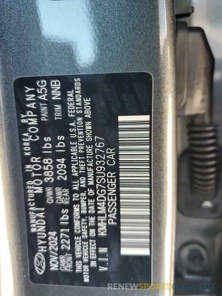 12 Photograph of a damaged car KMHLM4DG7SU932767 HYUNDAI ELANTRA 2025