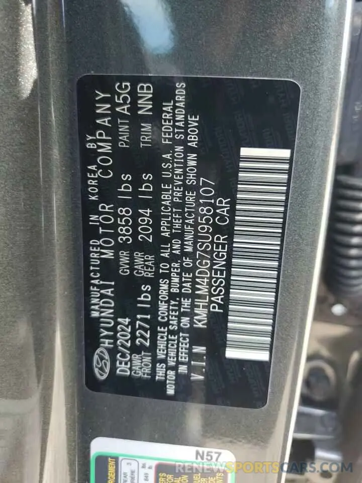 13 Photograph of a damaged car KMHLM4DG7SU958107 HYUNDAI ELANTRA 2025