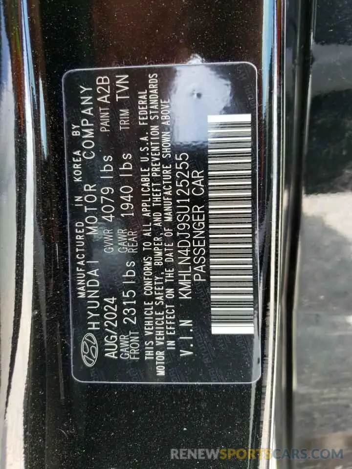 12 Photograph of a damaged car KMHLN4DJ9SU125255 HYUNDAI ELANTRA 2025