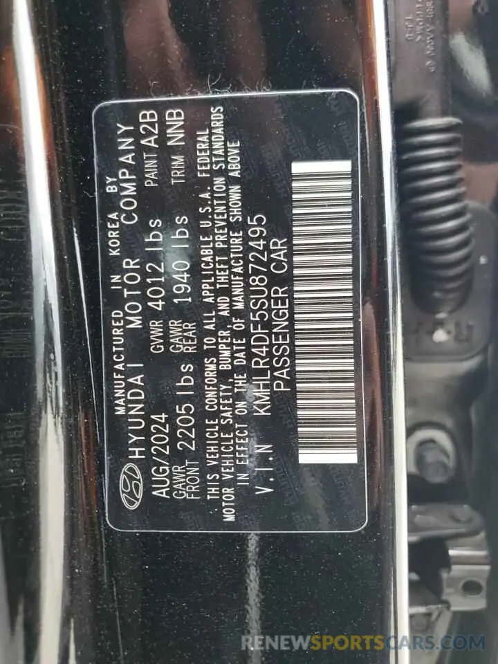 14 Photograph of a damaged car KMHLR4DF5SU872495 HYUNDAI ELANTRA 2025