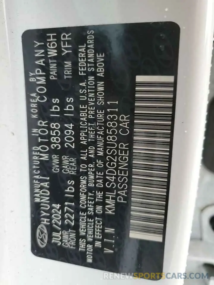 15 Photograph of a damaged car KMHLS4DG2SU858311 HYUNDAI ELANTRA 2025