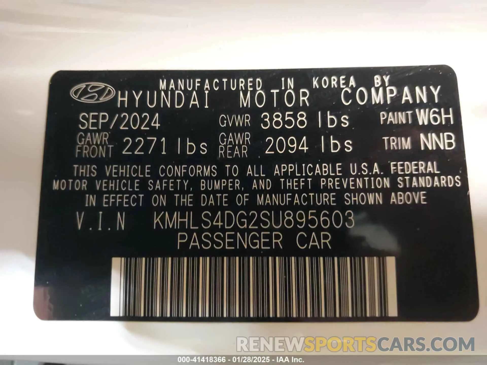 9 Photograph of a damaged car KMHLS4DG2SU895603 HYUNDAI ELANTRA 2025