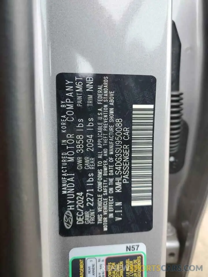 13 Photograph of a damaged car KMHLS4DG3SU950088 HYUNDAI ELANTRA 2025