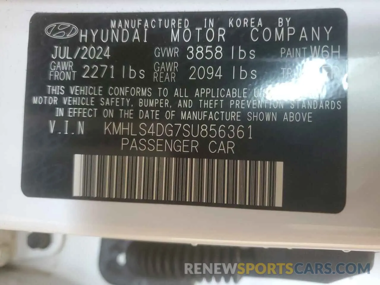 12 Photograph of a damaged car KMHLS4DG7SU856361 HYUNDAI ELANTRA 2025