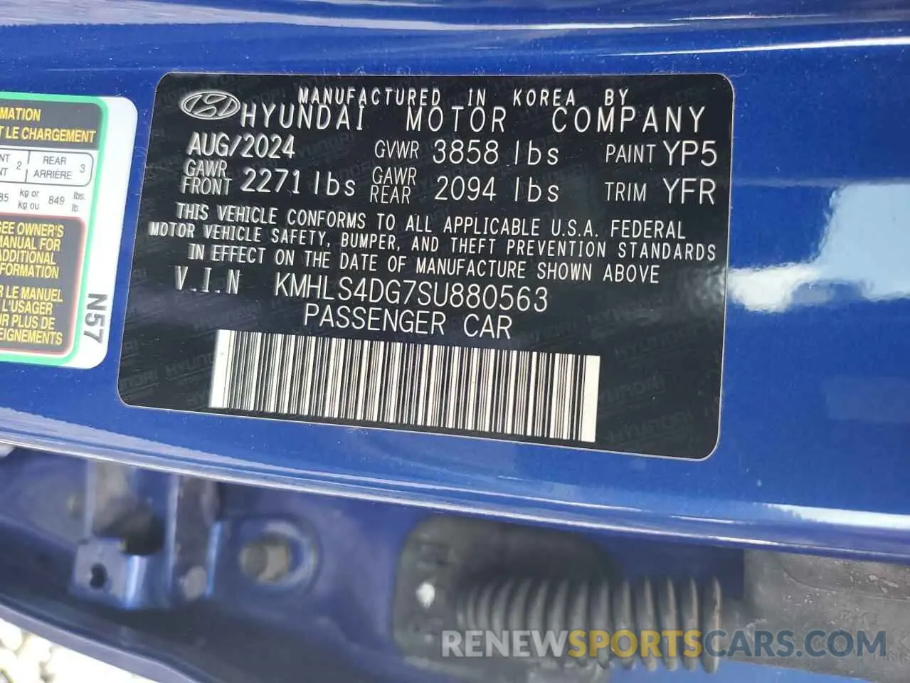 13 Photograph of a damaged car KMHLS4DG7SU880563 HYUNDAI ELANTRA 2025