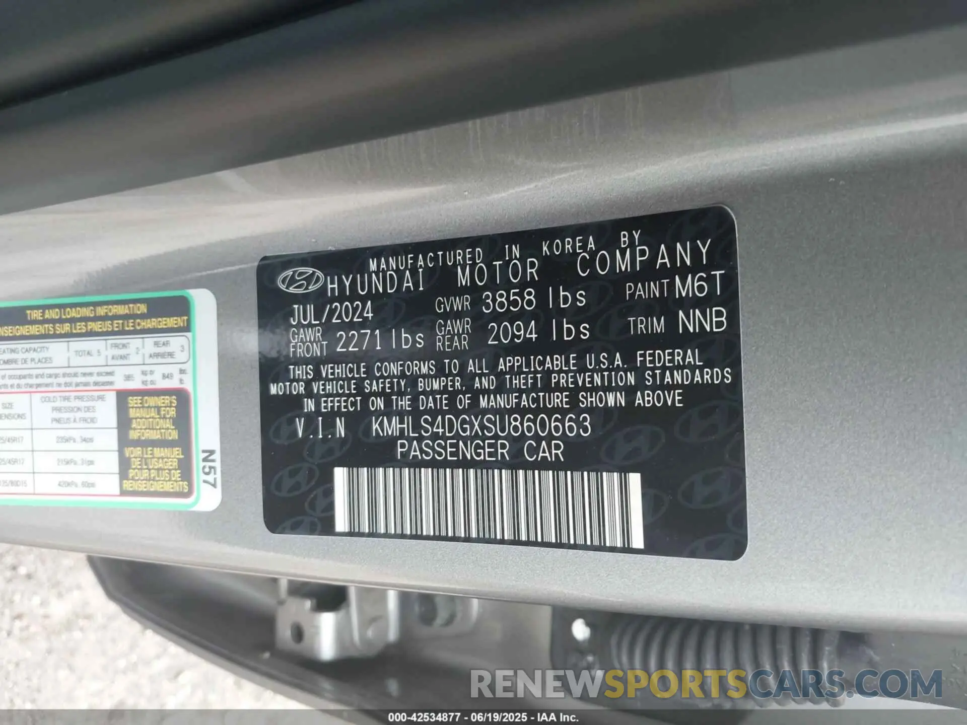 9 Photograph of a damaged car KMHLS4DGXSU860663 HYUNDAI ELANTRA 2025