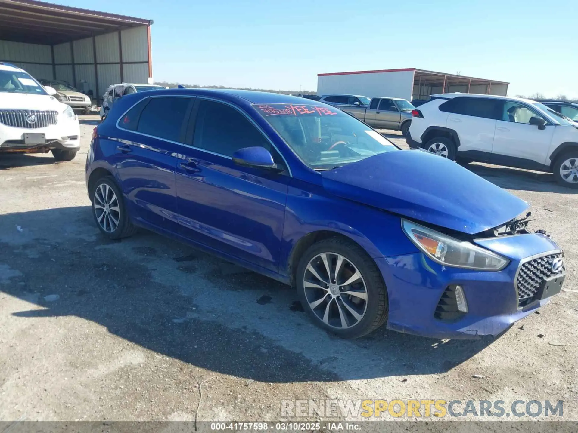 1 Photograph of a damaged car KMHH35LE4KU088198 HYUNDAI ELANTRA GT 2019