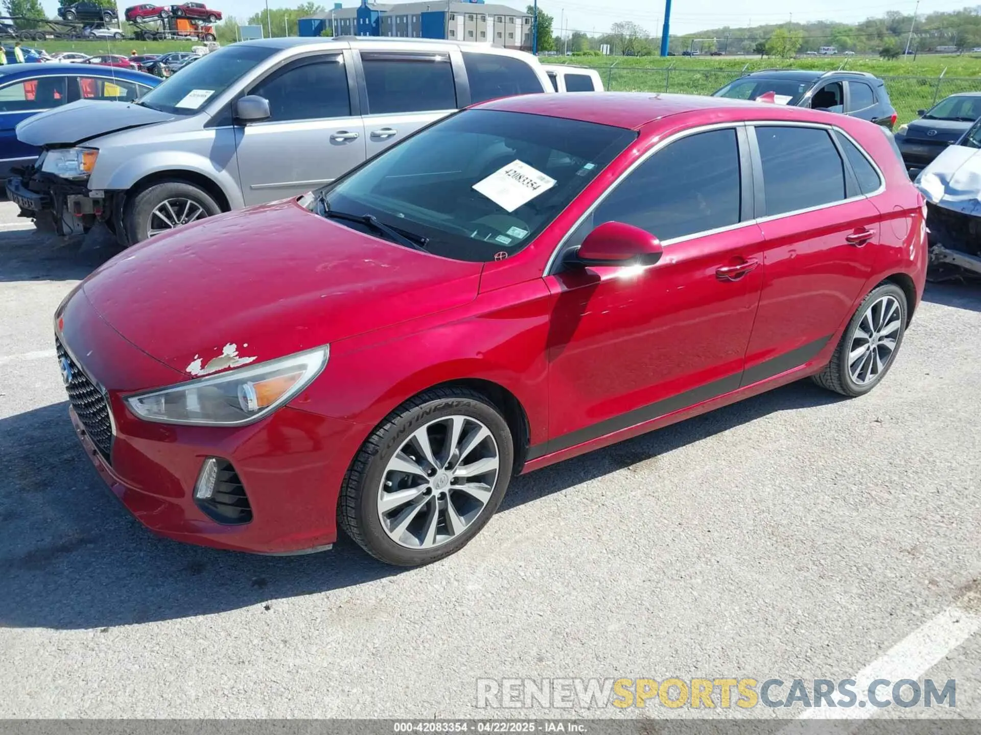 2 Photograph of a damaged car KMHH35LE7KU094657 HYUNDAI ELANTRA GT 2019
