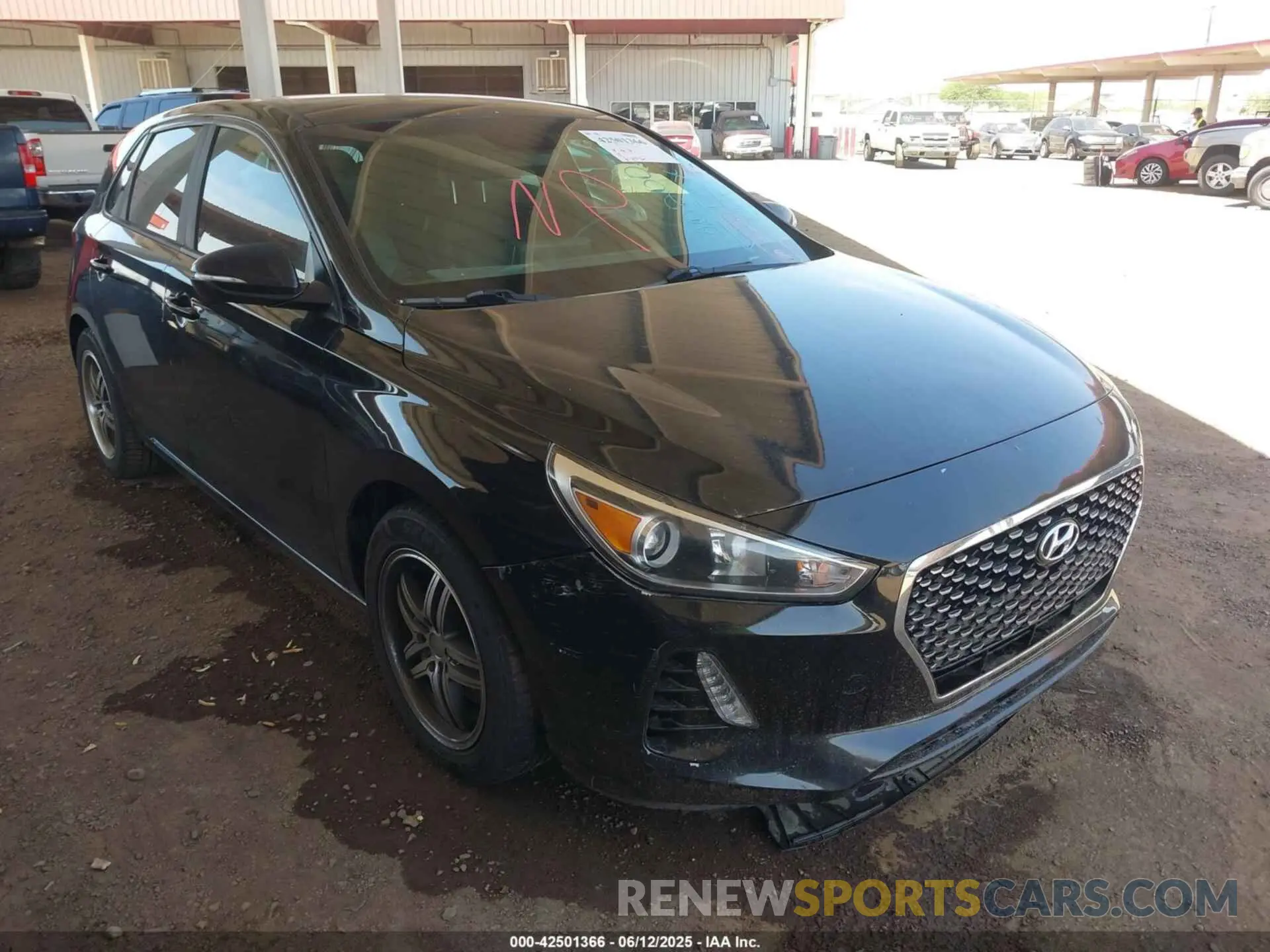 1 Photograph of a damaged car KMHH55LC9KU102007 HYUNDAI ELANTRA GT 2019