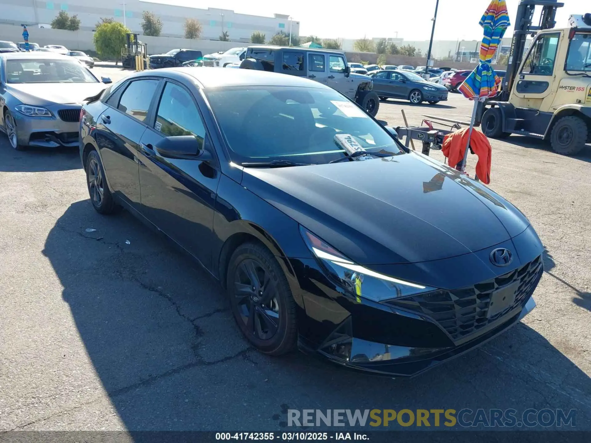 1 Photograph of a damaged car KMHLM4AJ8MU012133 HYUNDAI ELANTRA HYBRID 2021