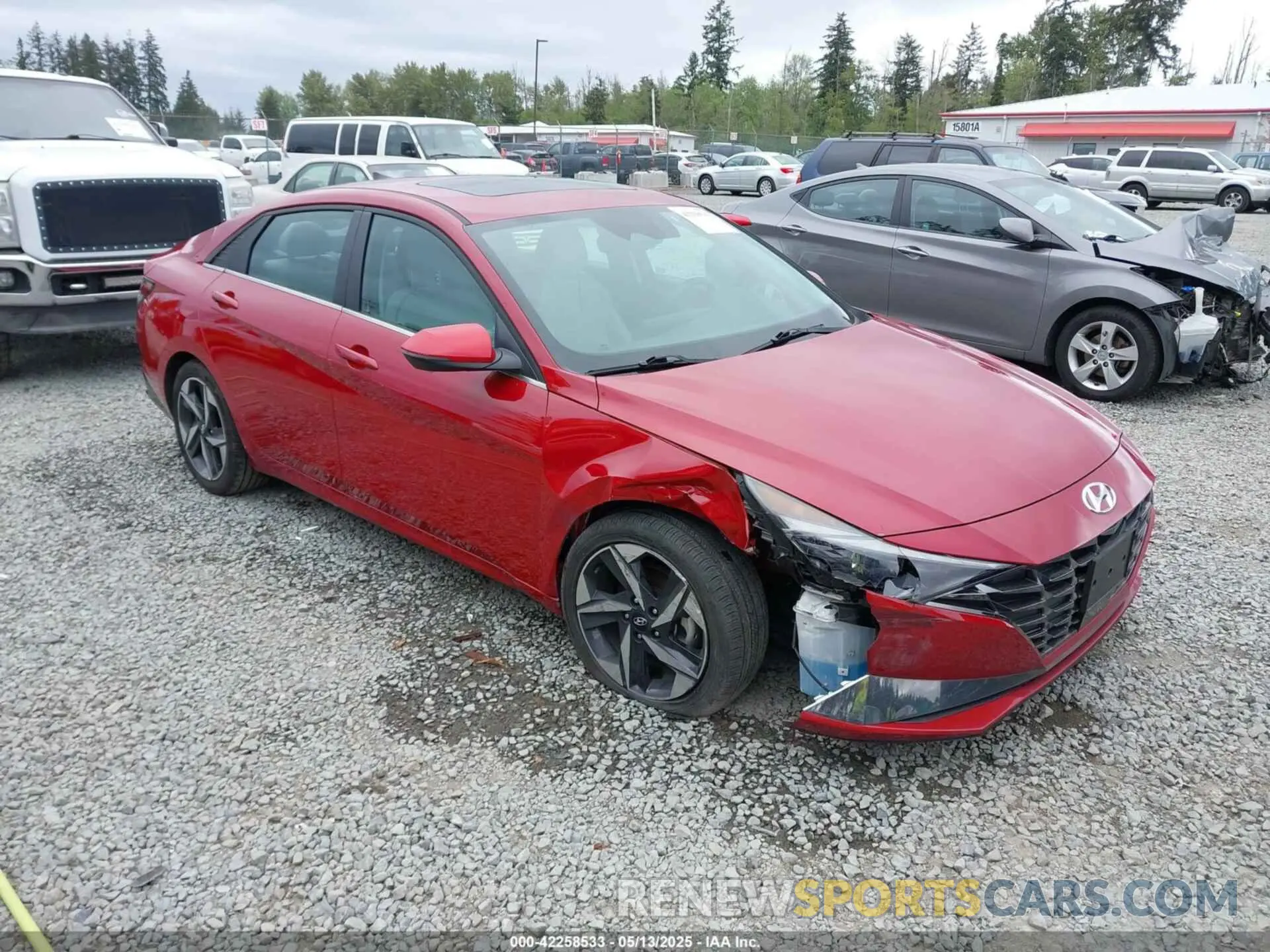 1 Photograph of a damaged car KMHLN4AJ2MU005191 HYUNDAI ELANTRA HYBRID 2021