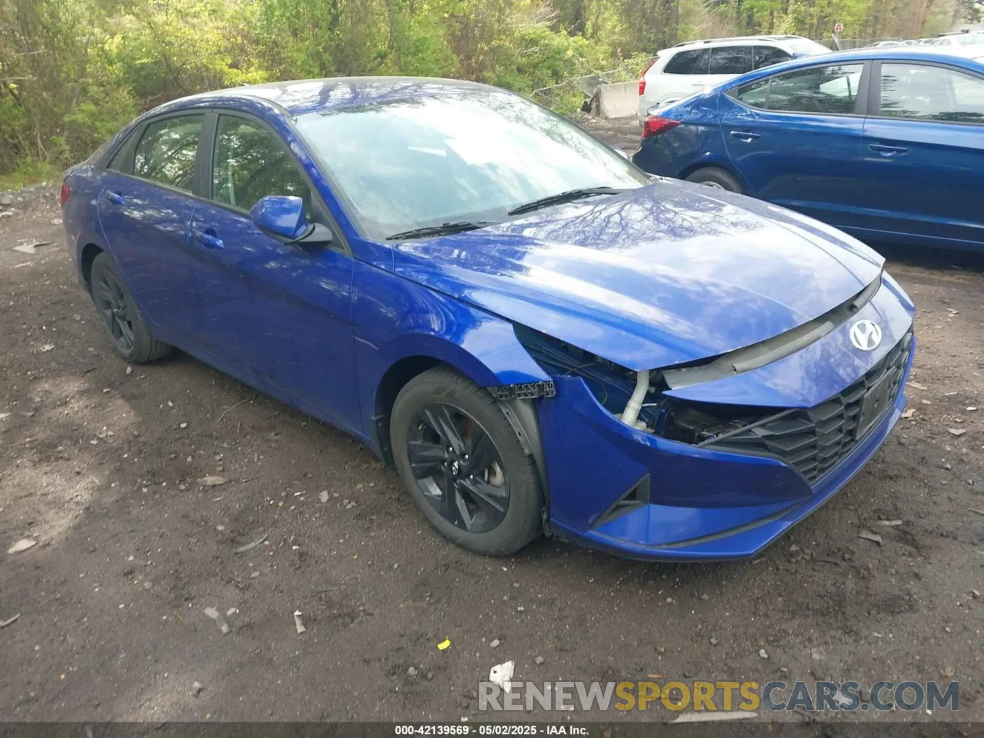 1 Photograph of a damaged car KMHLM4AJ0NU023998 HYUNDAI ELANTRA HYBRID 2022