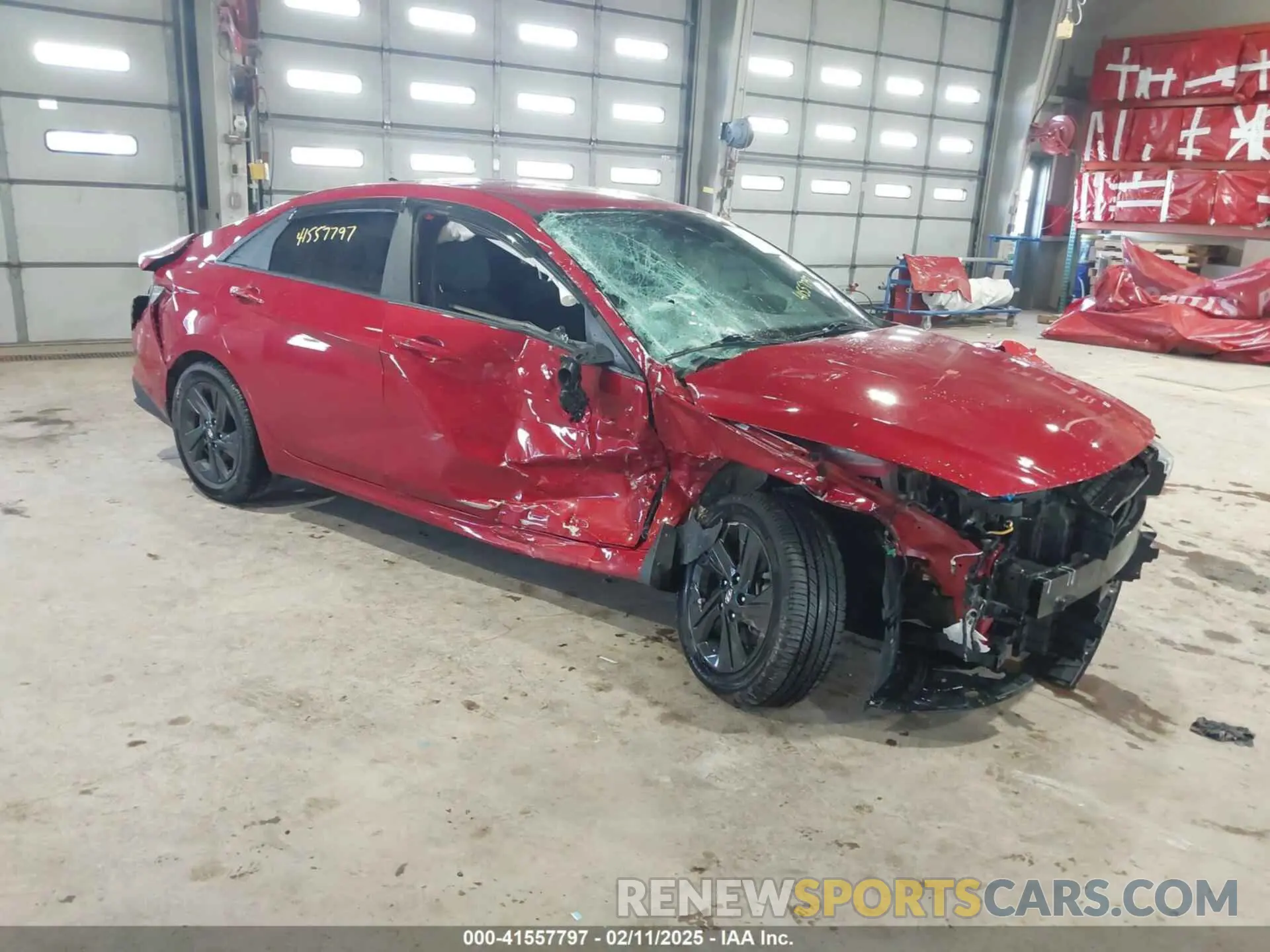 1 Photograph of a damaged car KMHLM4AJ7NU030804 HYUNDAI ELANTRA HYBRID 2022