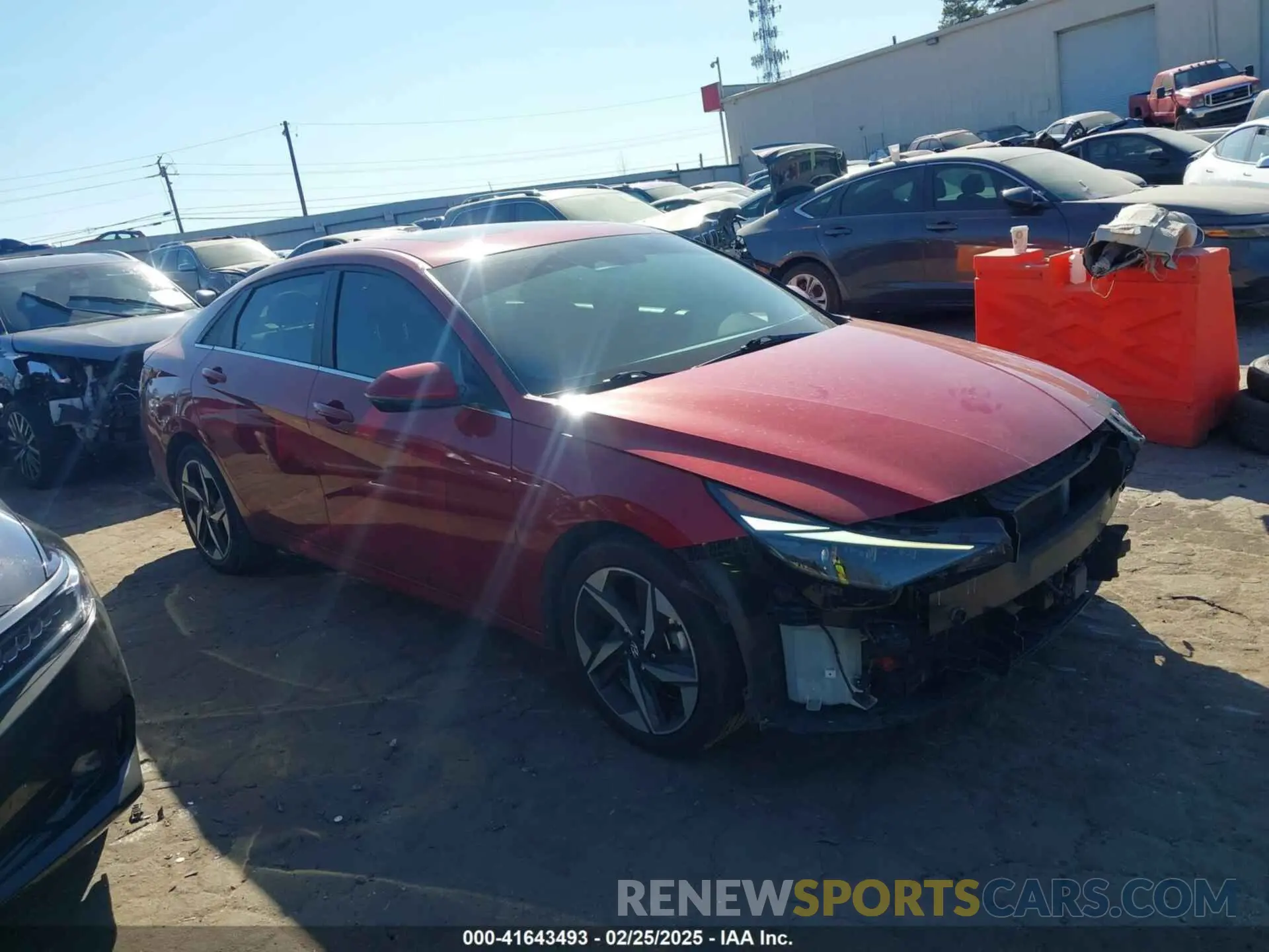 1 Photograph of a damaged car KMHLN4AJ2NU024213 HYUNDAI ELANTRA HYBRID 2022