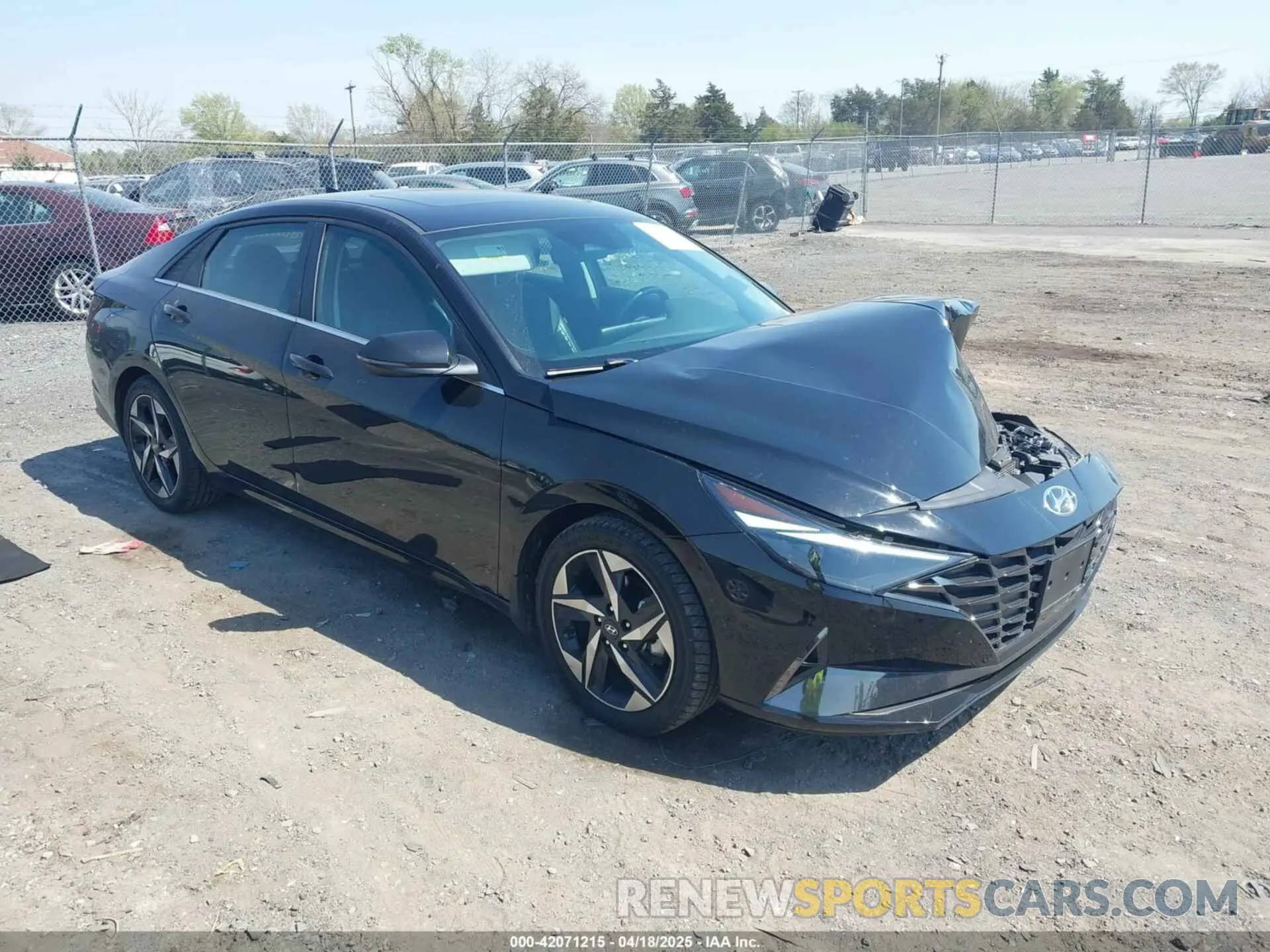 1 Photograph of a damaged car KMHLN4AJ8NU014611 HYUNDAI ELANTRA HYBRID 2022
