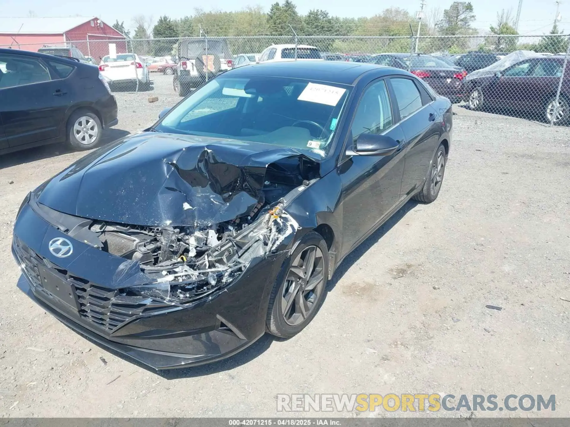 2 Photograph of a damaged car KMHLN4AJ8NU014611 HYUNDAI ELANTRA HYBRID 2022