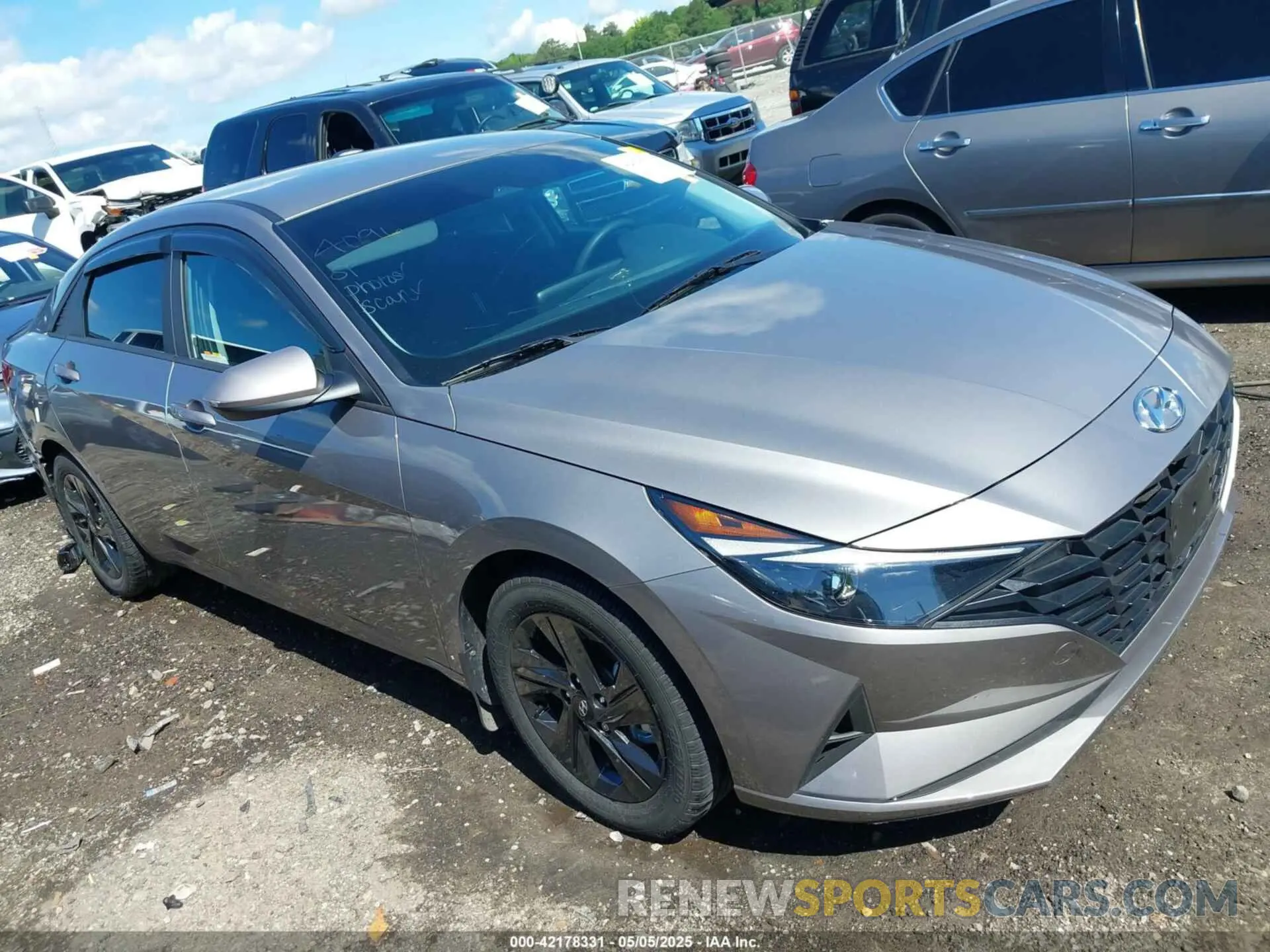 1 Photograph of a damaged car KMHLM4AJ1PU081654 HYUNDAI ELANTRA HYBRID 2023
