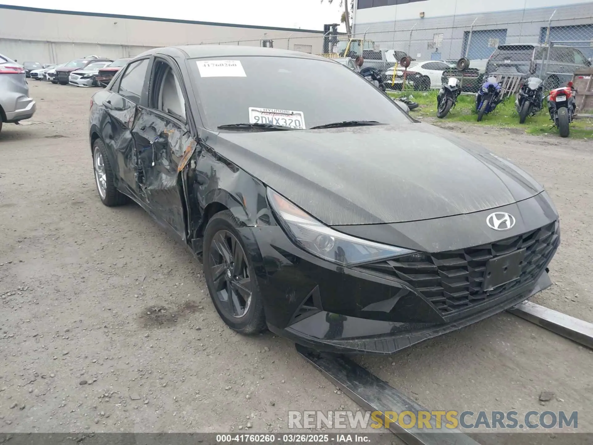 1 Photograph of a damaged car KMHLM4AJ3PU046663 HYUNDAI ELANTRA HYBRID 2023