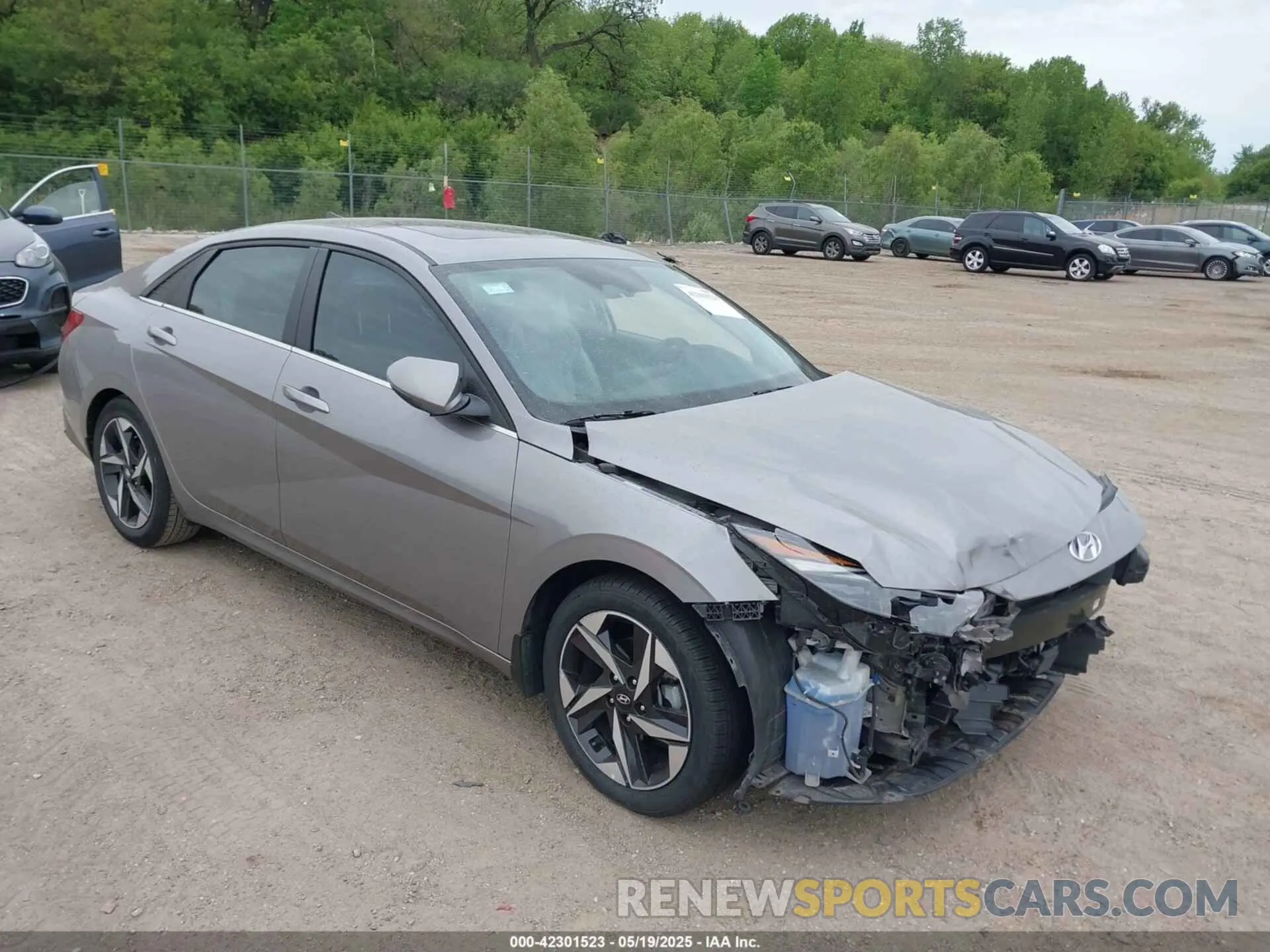1 Photograph of a damaged car KMHLN4AJ0PU037481 HYUNDAI ELANTRA HYBRID 2023