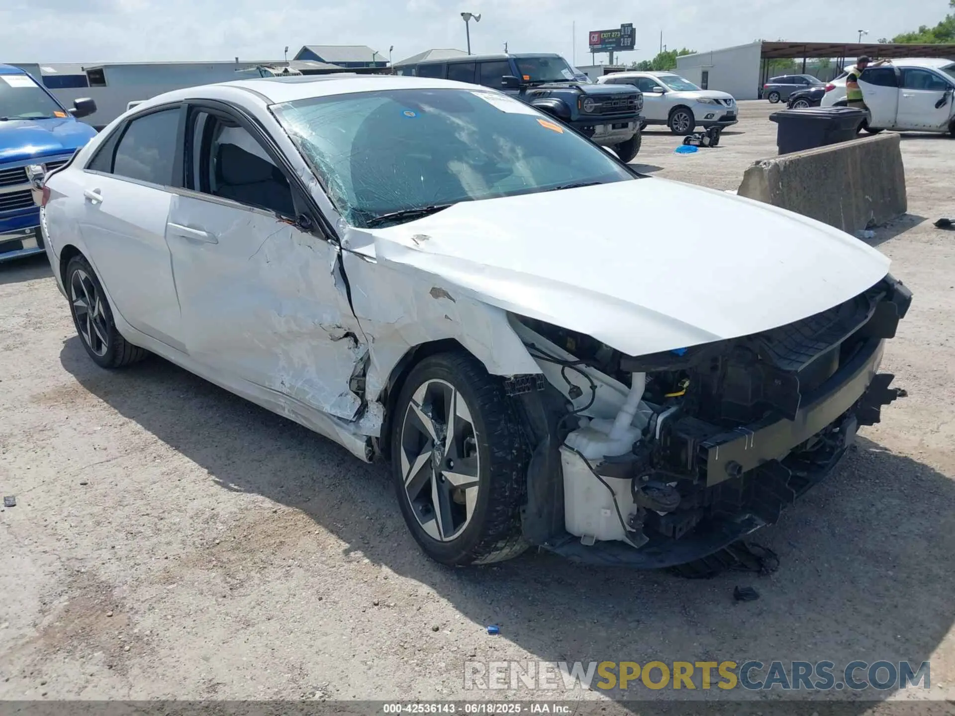 1 Photograph of a damaged car KMHLN4AJ0PU046651 HYUNDAI ELANTRA HYBRID 2023