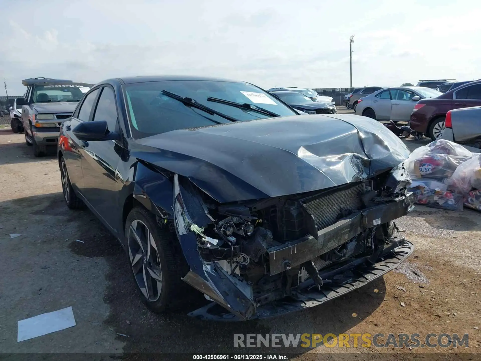 1 Photograph of a damaged car KMHLN4AJ2PU039104 HYUNDAI ELANTRA HYBRID 2023
