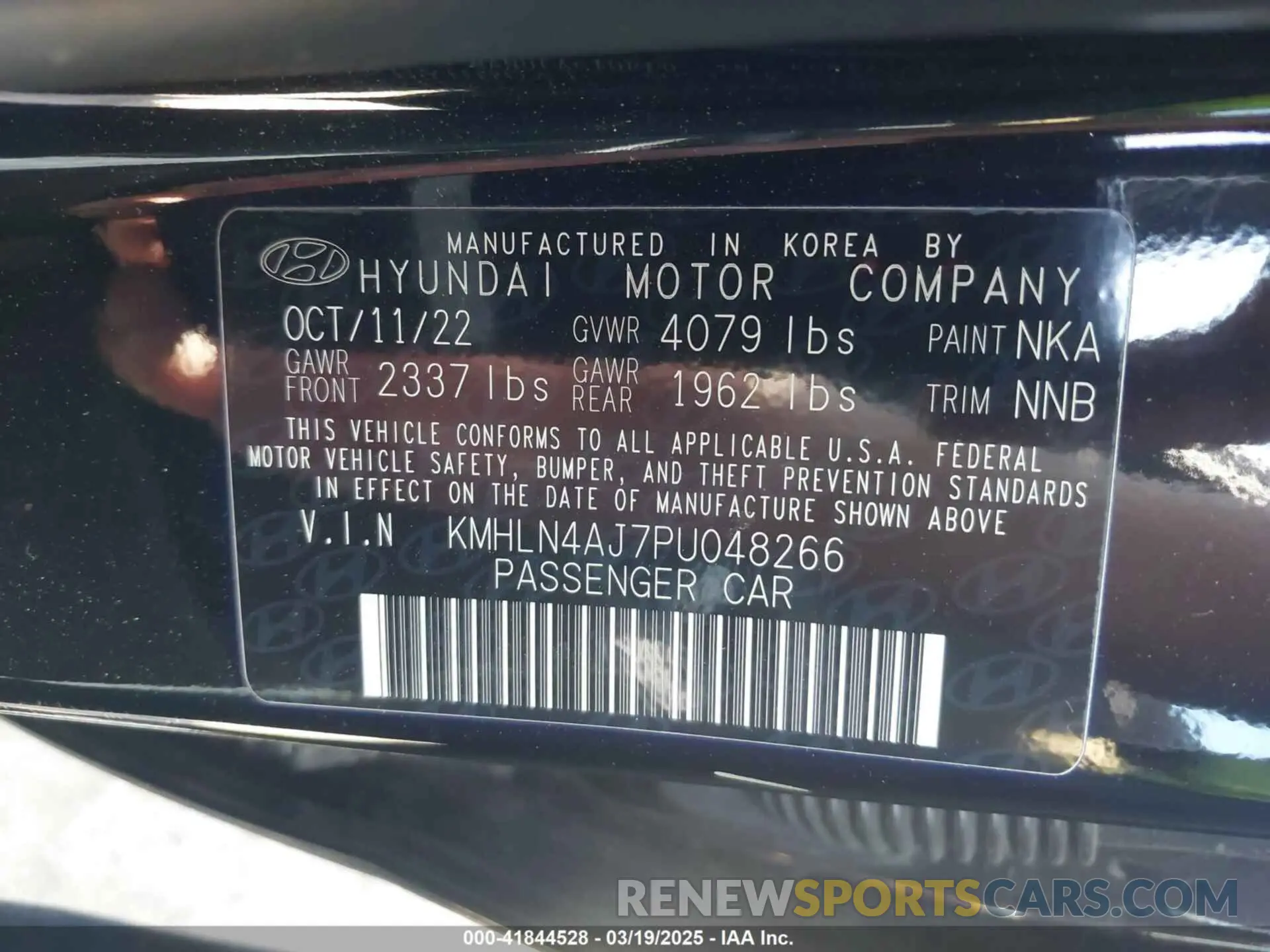 9 Photograph of a damaged car KMHLN4AJ7PU048266 HYUNDAI ELANTRA HYBRID 2023