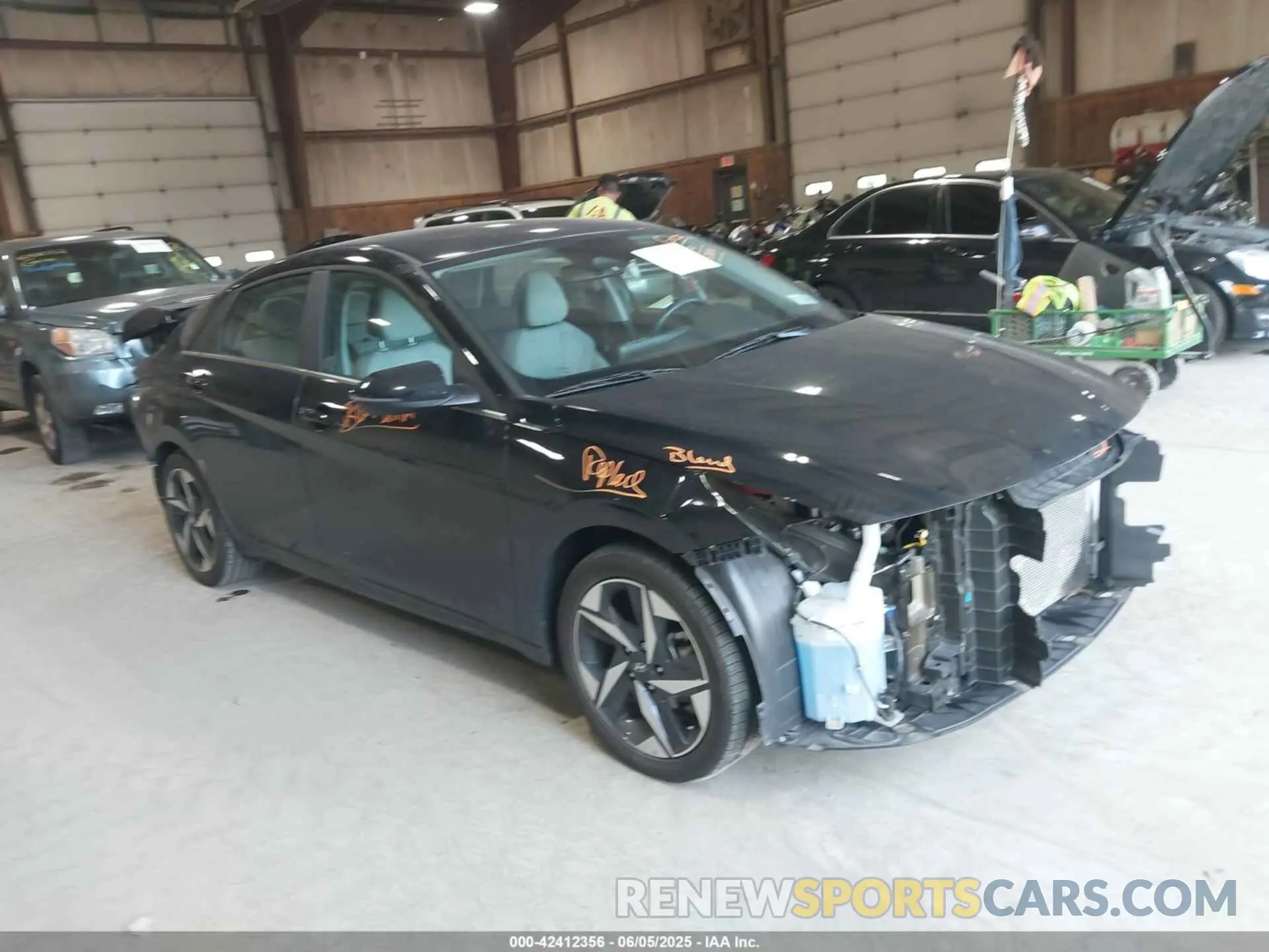 1 Photograph of a damaged car KMHLN4AJ9PU052528 HYUNDAI ELANTRA HYBRID 2023