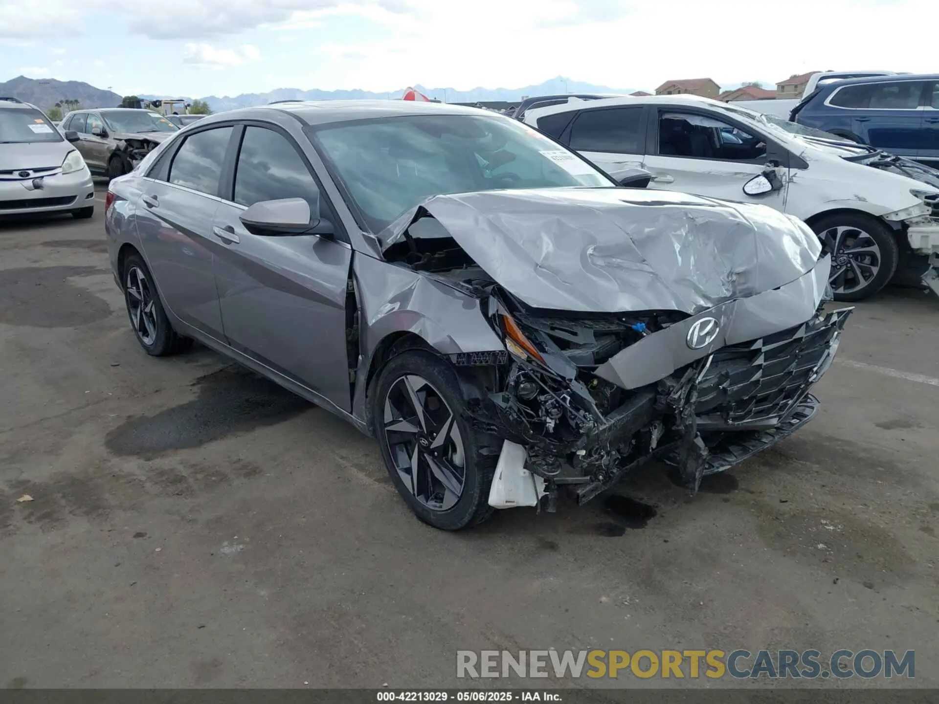 1 Photograph of a damaged car KMHLN4AJ9PU092057 HYUNDAI ELANTRA HYBRID 2023