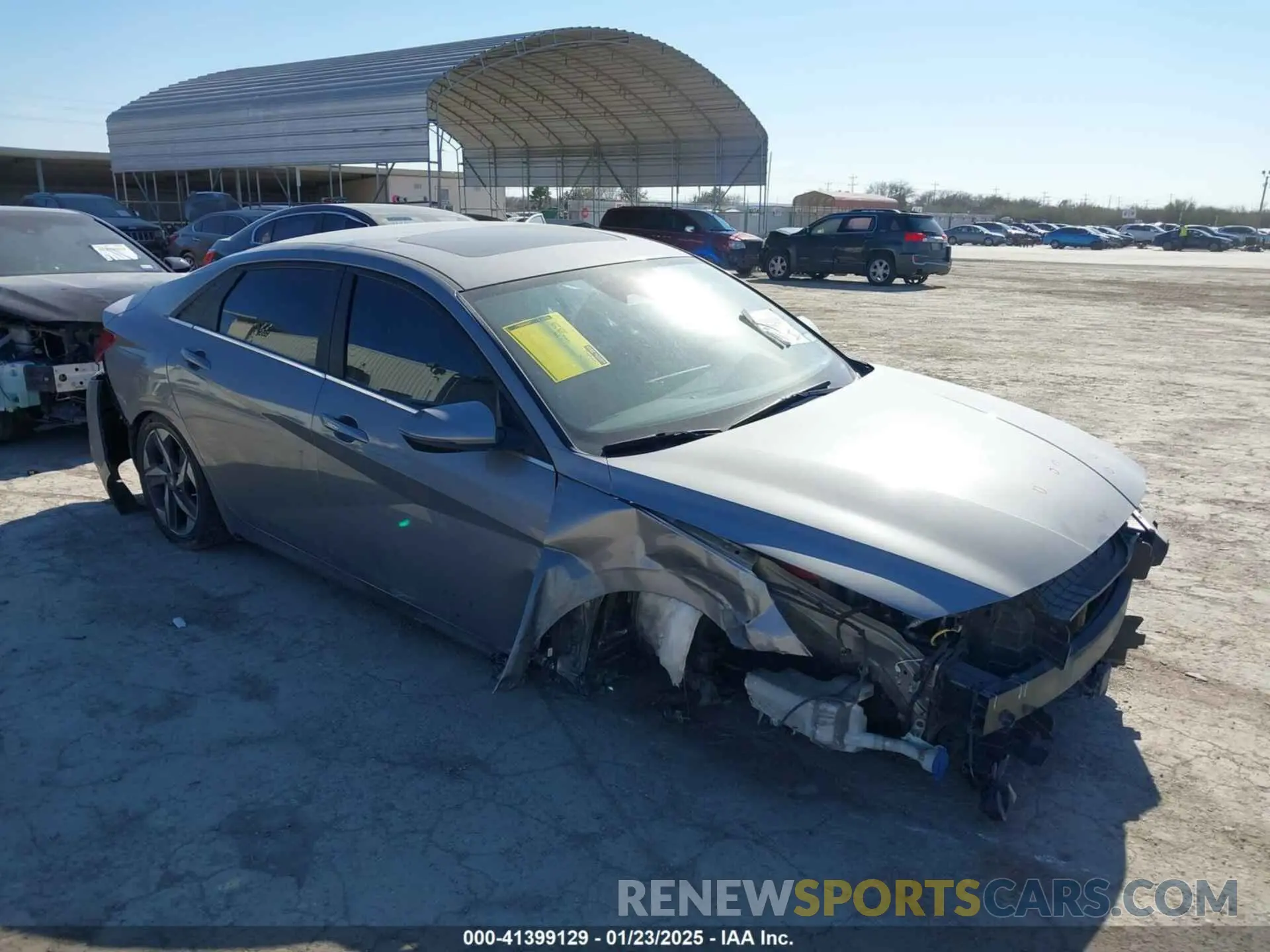1 Photograph of a damaged car KMHLN4AJXPU043305 HYUNDAI ELANTRA HYBRID 2023