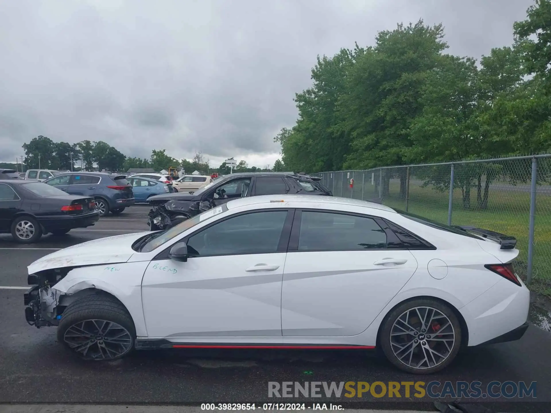 14 Photograph of a damaged car KMHLW4AK3NU005675 HYUNDAI ELANTRA N 2022