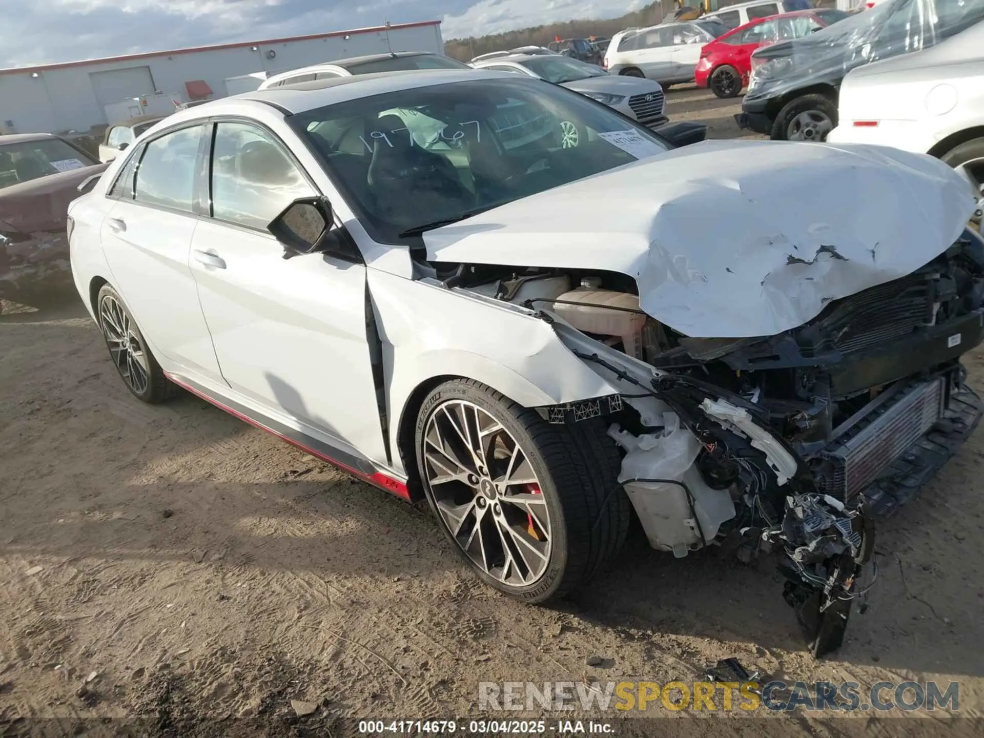 1 Photograph of a damaged car KMHLW4AK6NU008649 HYUNDAI ELANTRA N 2022
