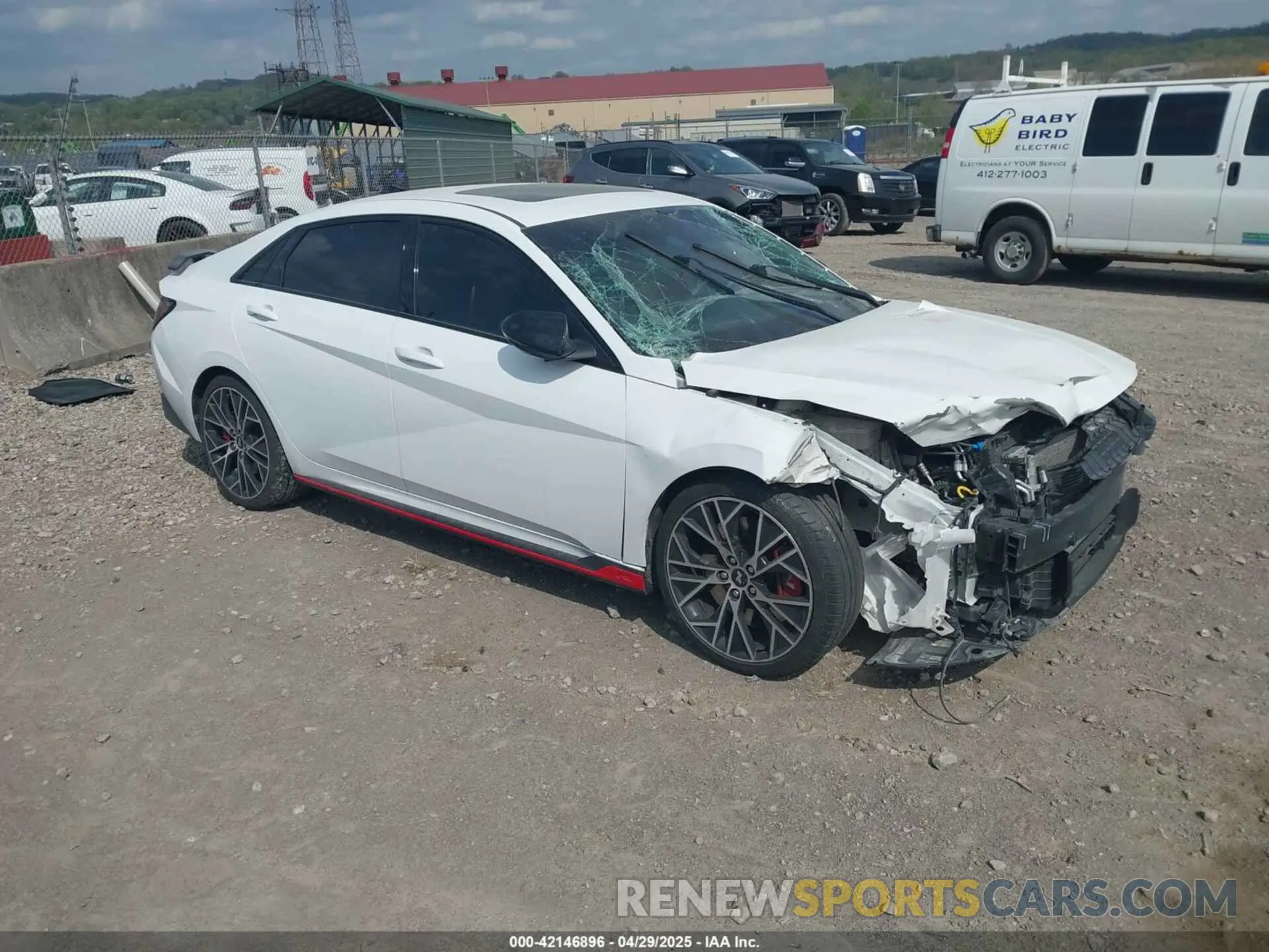 1 Photograph of a damaged car KMHLW4AK8NU007695 HYUNDAI ELANTRA N 2022