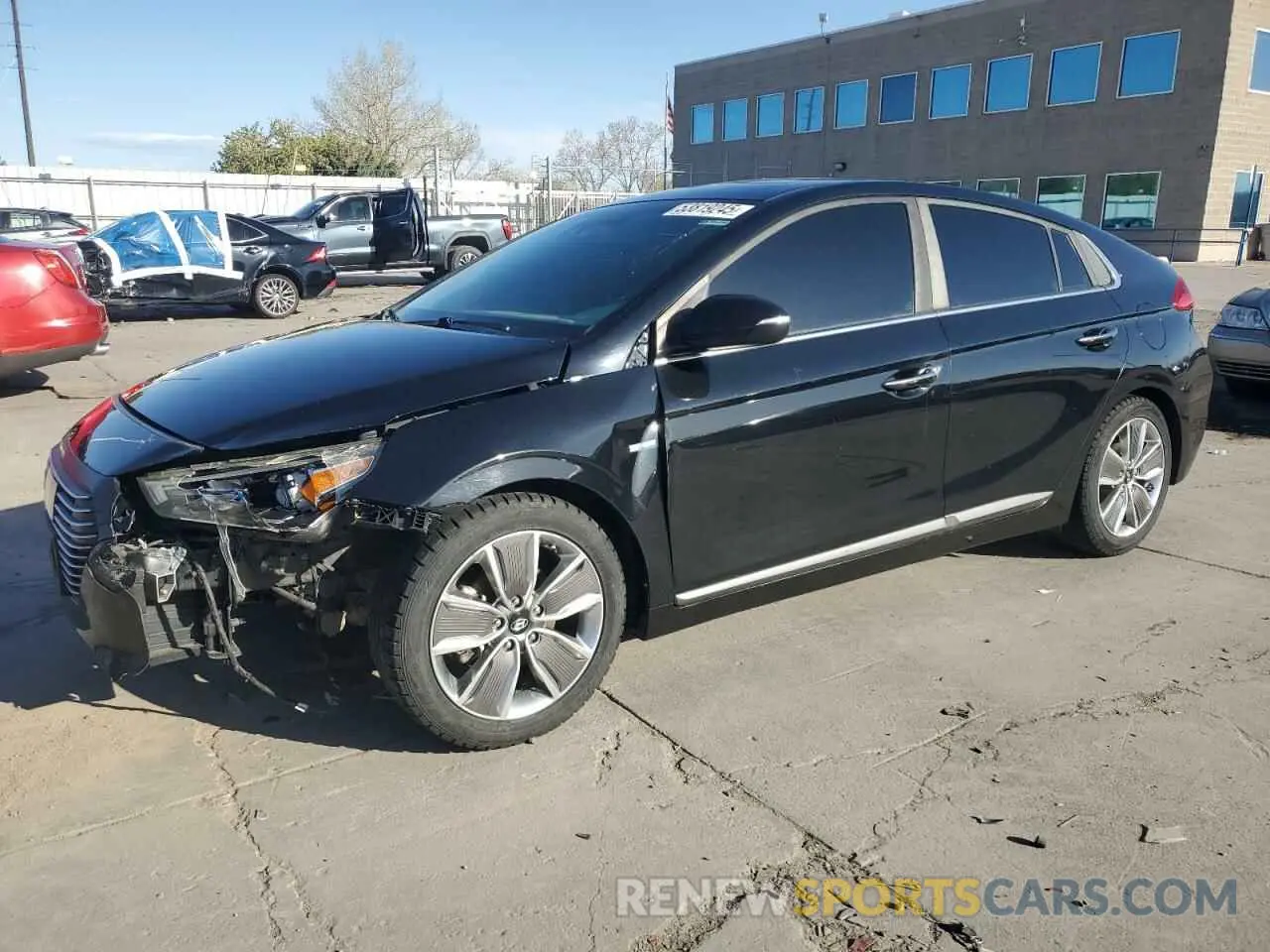 1 Photograph of a damaged car KMHC05LC7KU114844 HYUNDAI IONIQ 2019