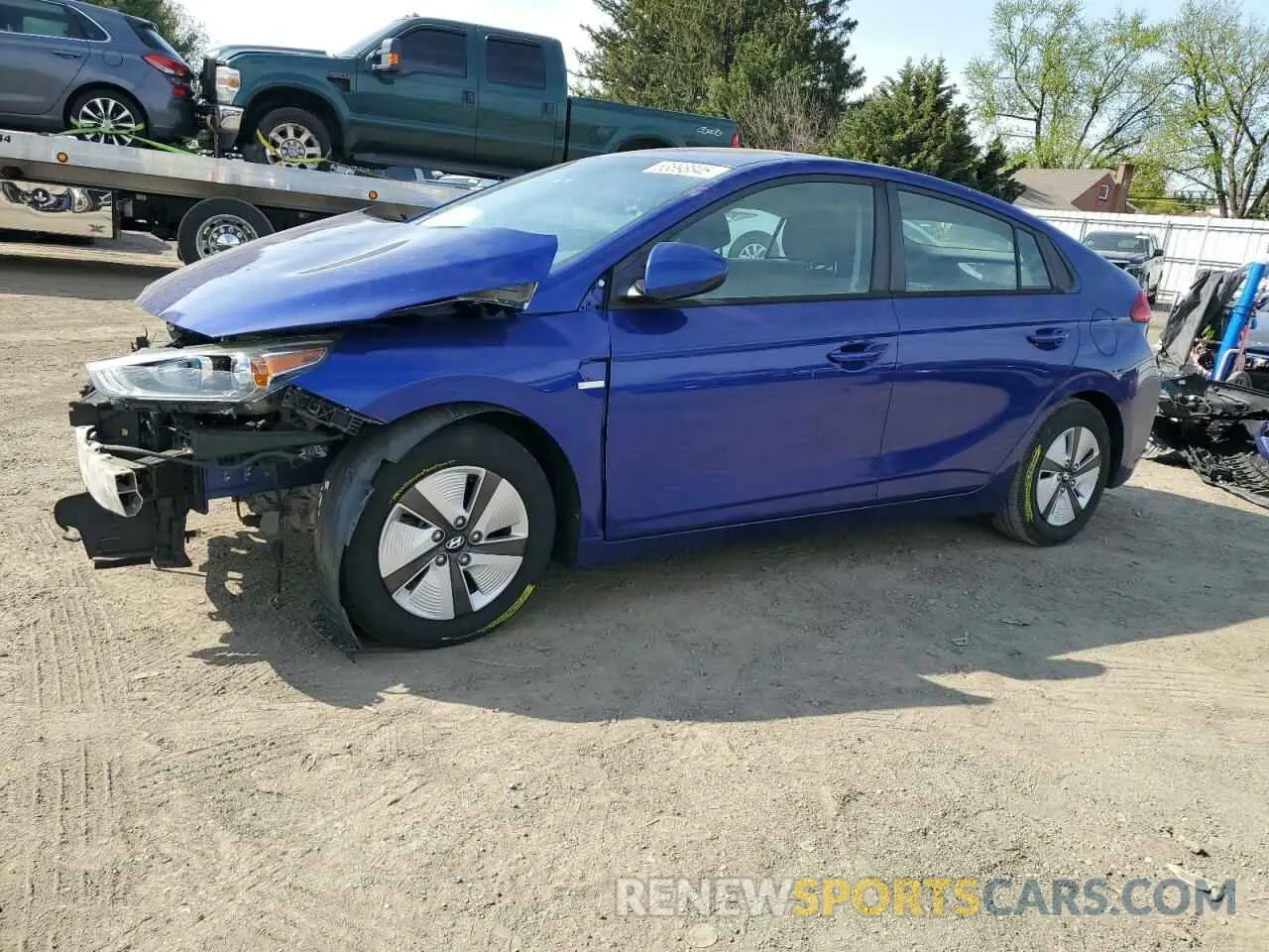 1 Photograph of a damaged car KMHC65LC0KU134755 HYUNDAI IONIQ 2019