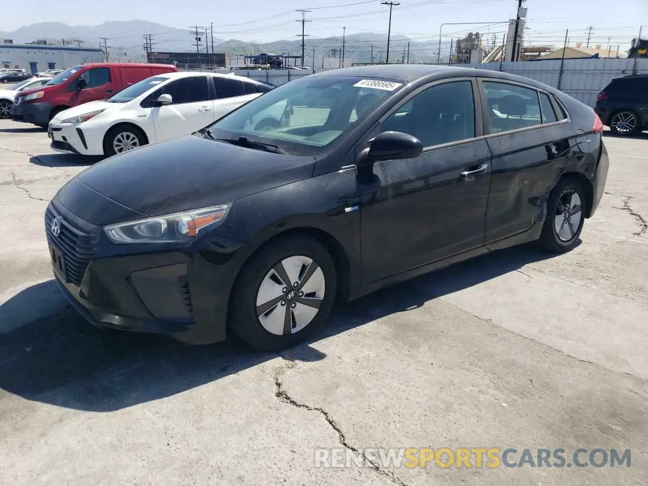 1 Photograph of a damaged car KMHC65LC2KU174349 HYUNDAI IONIQ 2019