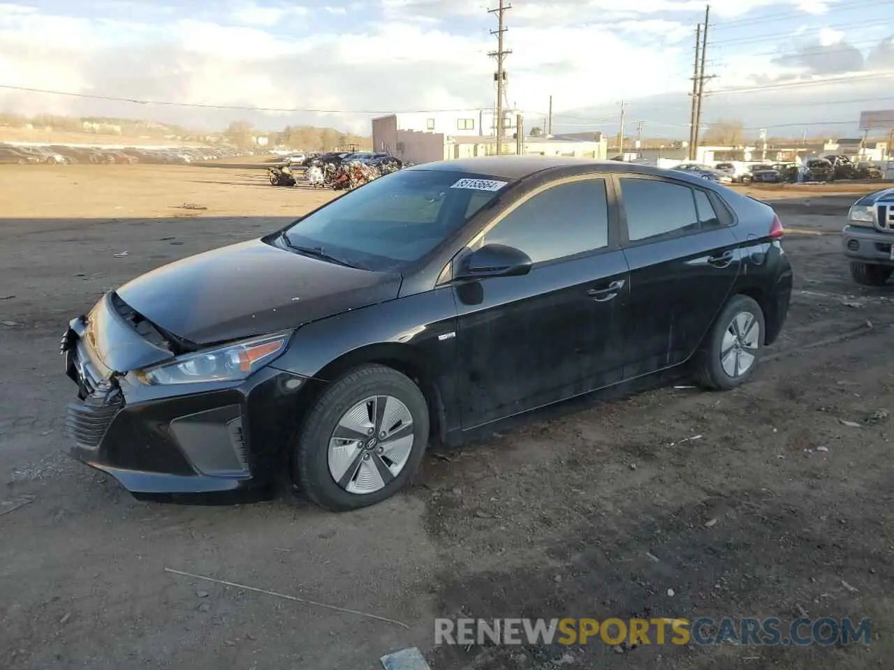 1 Photograph of a damaged car KMHC65LC2KU178756 HYUNDAI IONIQ 2019