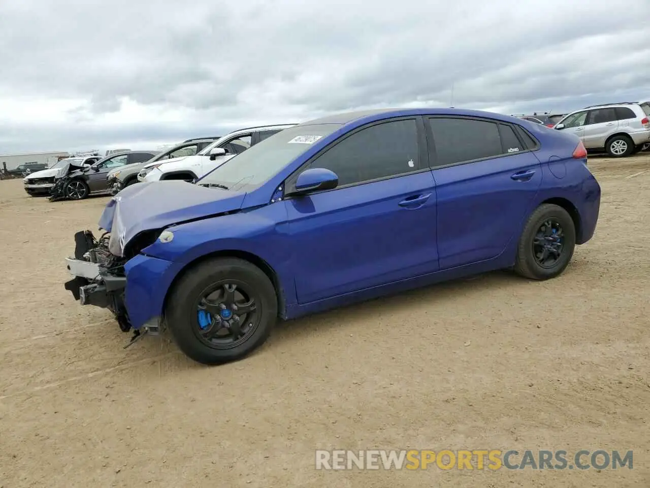 1 Photograph of a damaged car KMHC65LC4KU180704 HYUNDAI IONIQ 2019