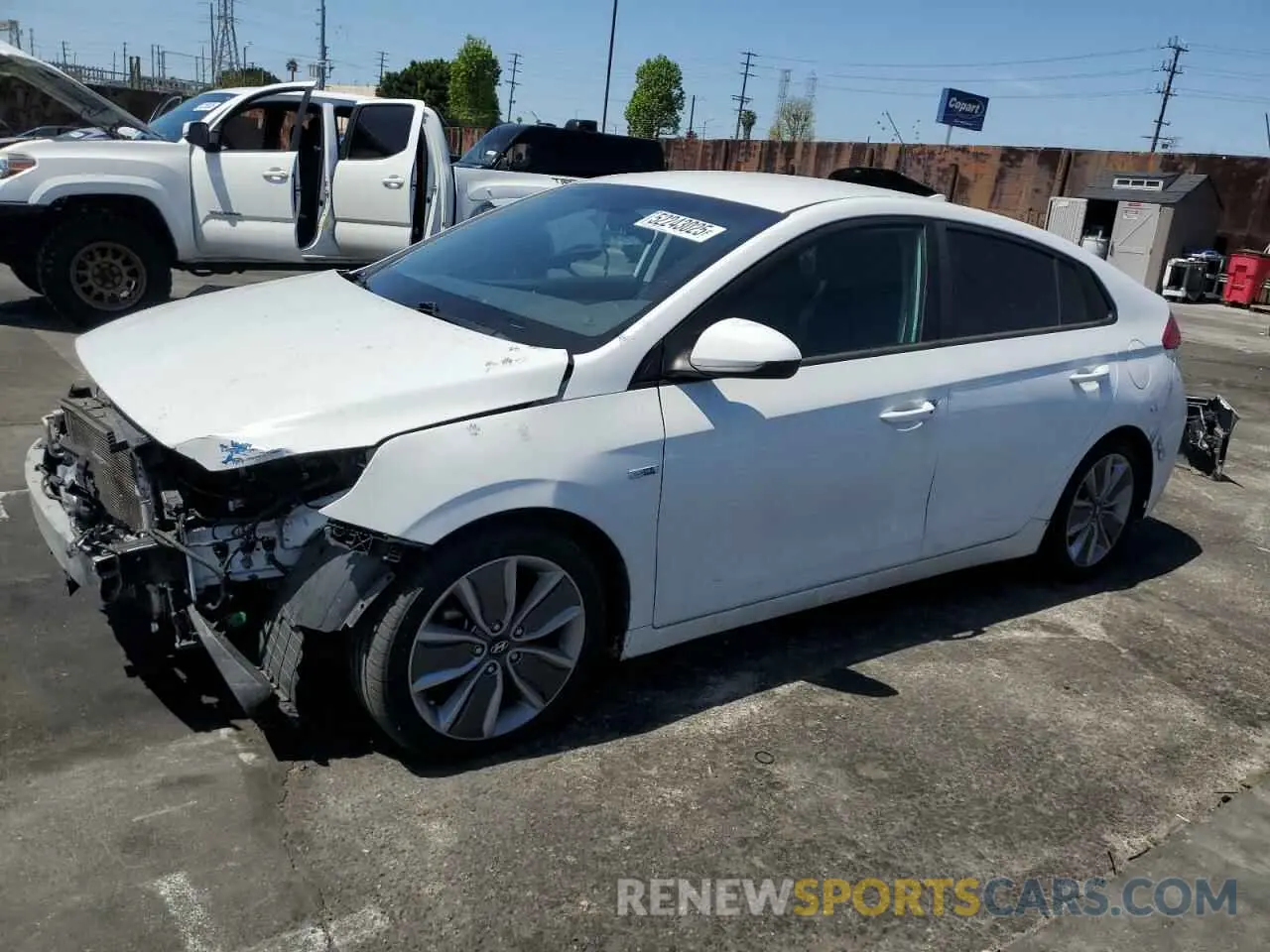 1 Photograph of a damaged car KMHC65LC6KU124599 HYUNDAI IONIQ 2019