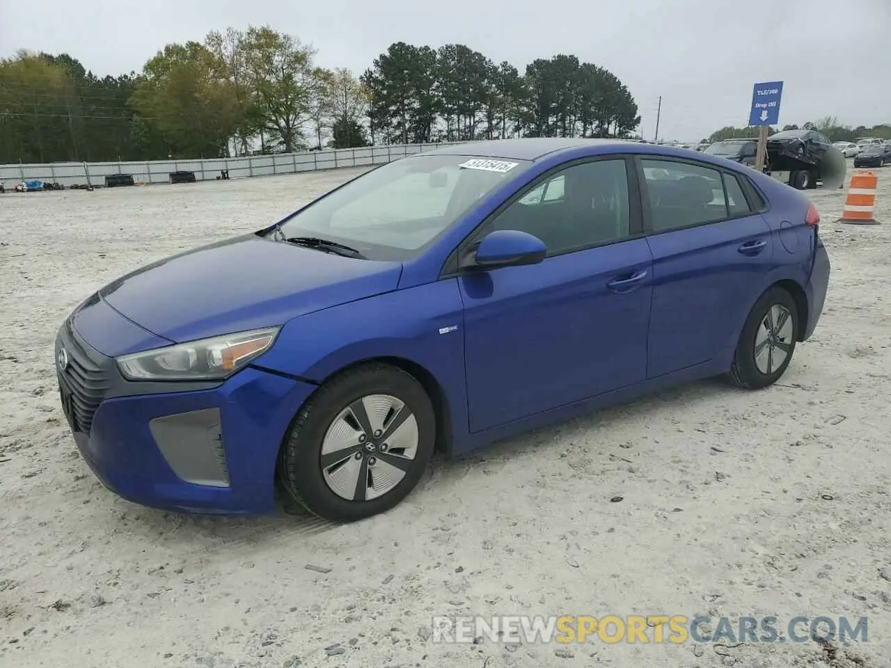 1 Photograph of a damaged car KMHC65LC7KU176033 HYUNDAI IONIQ 2019
