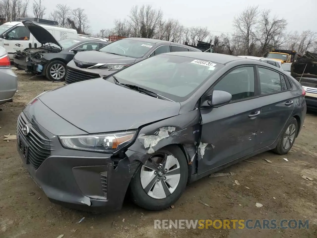 1 Photograph of a damaged car KMHC65LCXKU179654 HYUNDAI IONIQ 2019