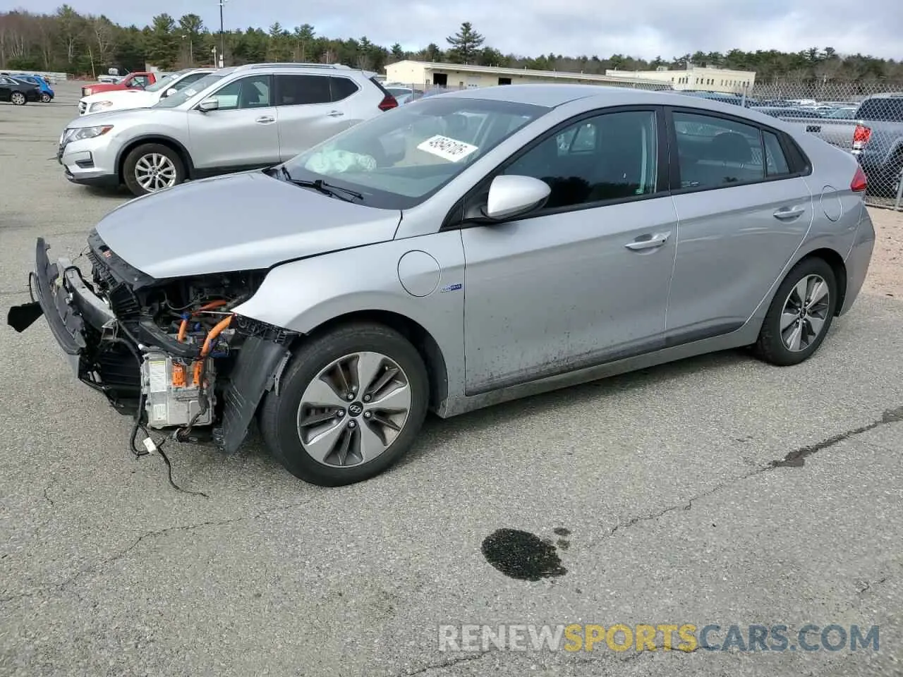 1 Photograph of a damaged car KMHC65LD1KU181334 HYUNDAI IONIQ 2019