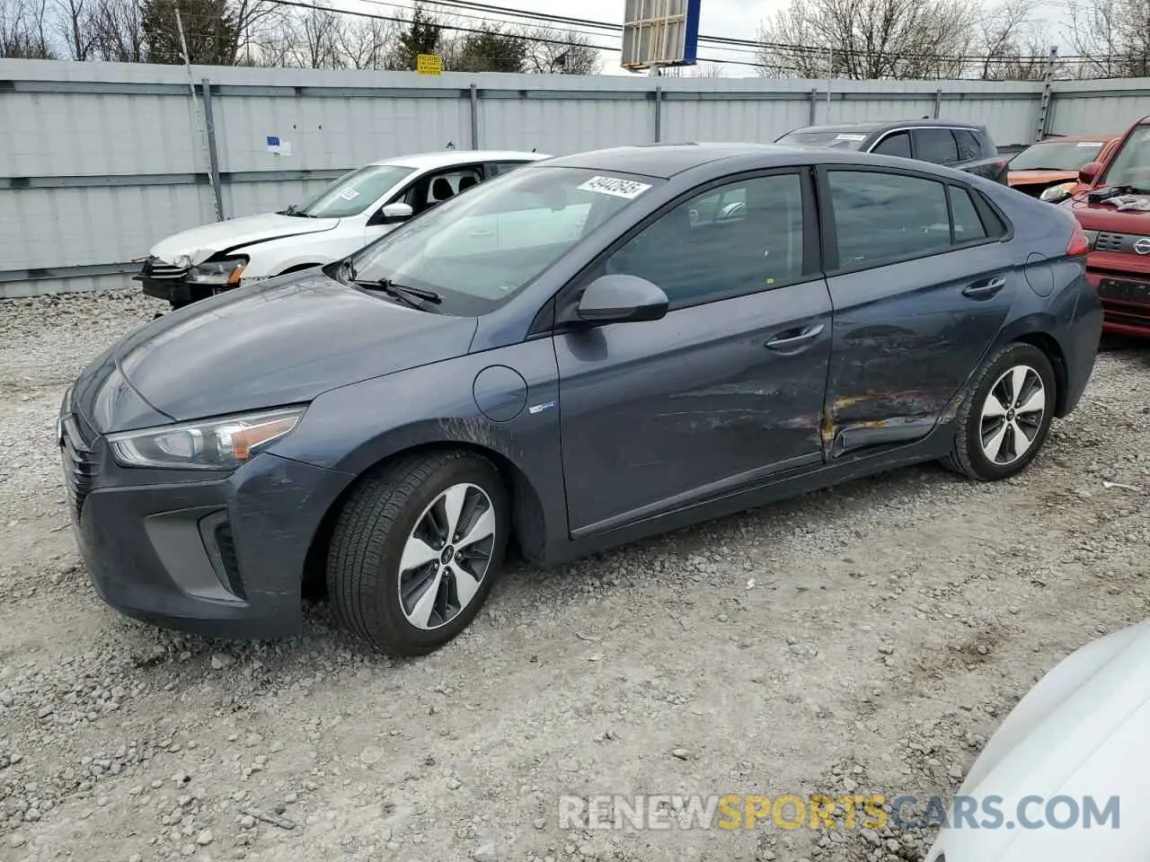 1 Photograph of a damaged car KMHC65LD9KU136223 HYUNDAI IONIQ 2019