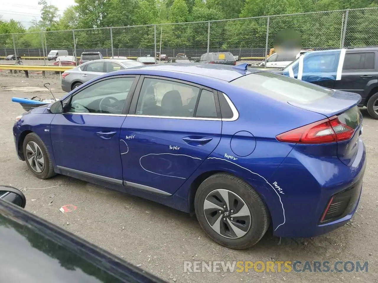 2 Photograph of a damaged car KMHC75LC0KU140584 HYUNDAI IONIQ 2019