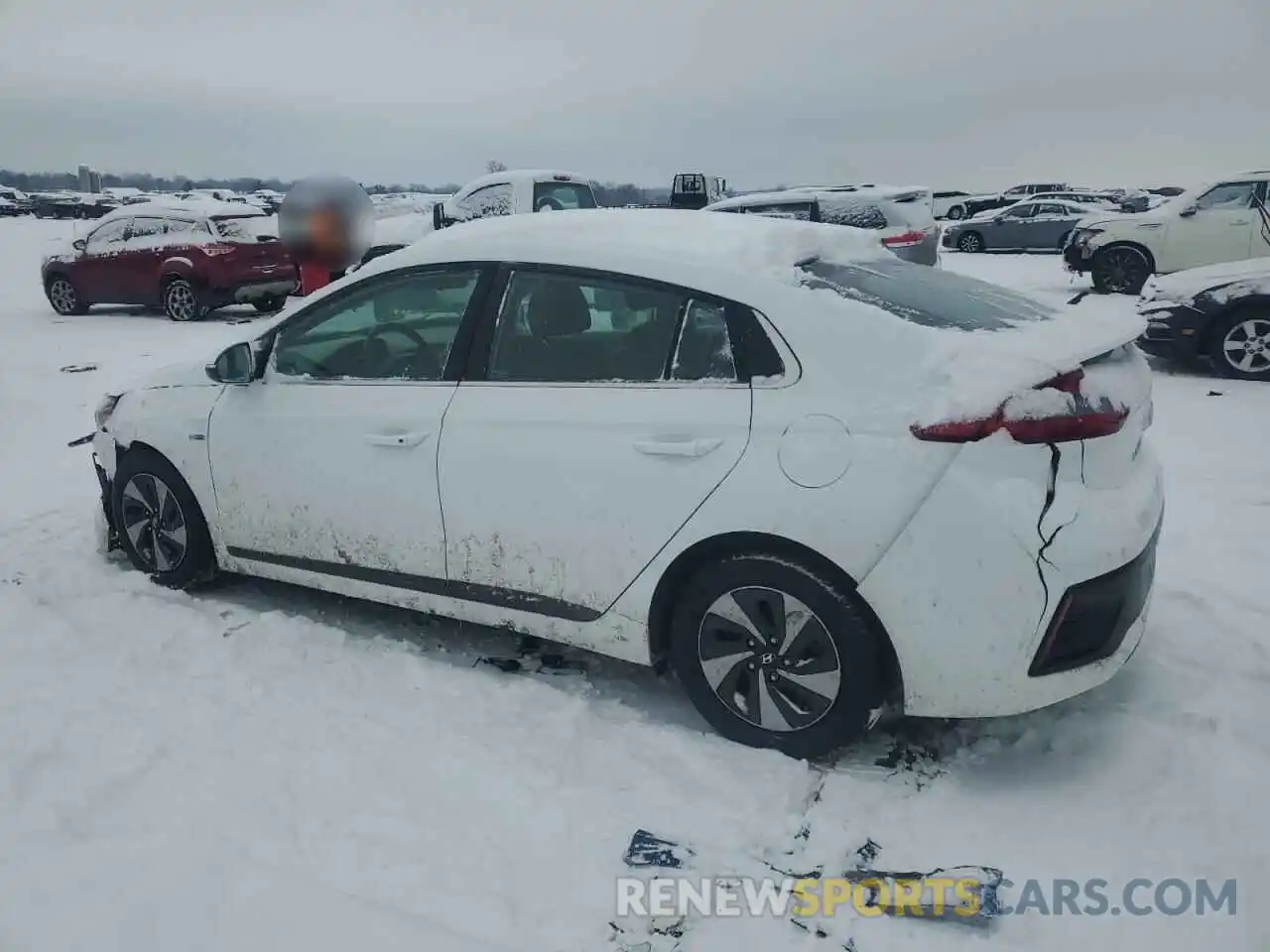 2 Photograph of a damaged car KMHC75LC8KU136654 HYUNDAI IONIQ 2019